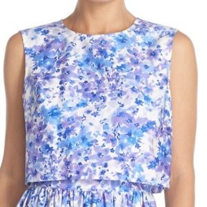 Donna Morgan poplin fit crop top